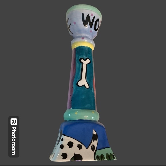 Happy Dog & Cat - WOOF DOG Candlestick "Chaleur" by Karen Gelff, Gently Used. - Picture 5 of 7